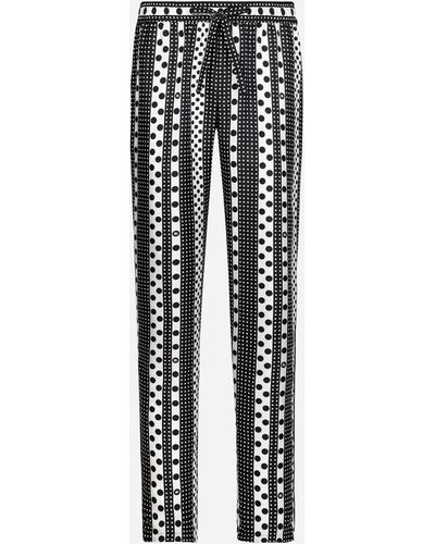 Dolce & Gabbana Pantalone pigiama in seta stampata - Multicolore