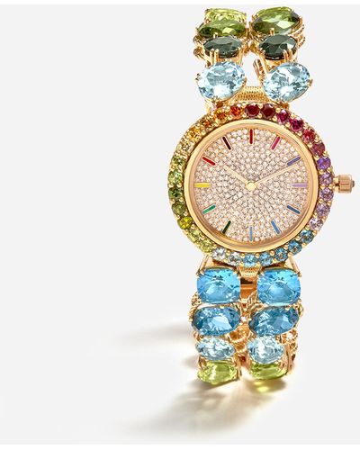 Dolce & Gabbana Watch With Multi-colored Gems - White