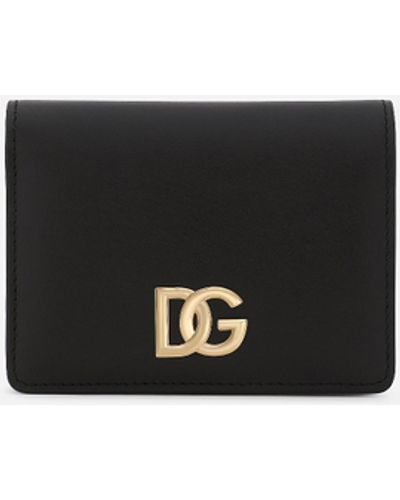 Dolce & Gabbana Cartera en piel de becerro con logotipo DG - Blanco