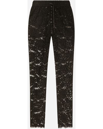 Dolce & Gabbana Lace jogging pants - Negro