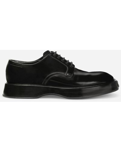 Dolce & Gabbana Zapatos Derby en piel de becerro cepillada - Negro