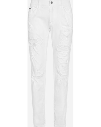 Dolce & Gabbana White Skinny Stretch Jeans