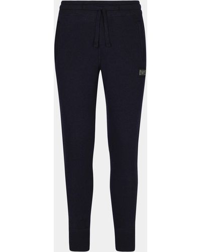 Dolce & Gabbana Jogginghose Aus Woll- Und Kaschmirstrick - Blau