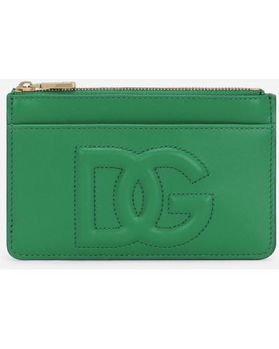Dolce & Gabbana Tarjetero DG Logo mediano - Verde