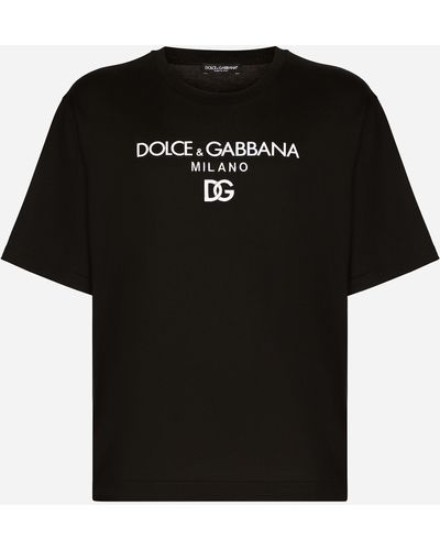 Dolce & Gabbana Milano Logo T Shirt - Black