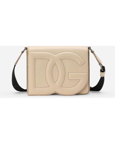 Dolce & Gabbana Bolso de hombro con logo en relieve - Neutro