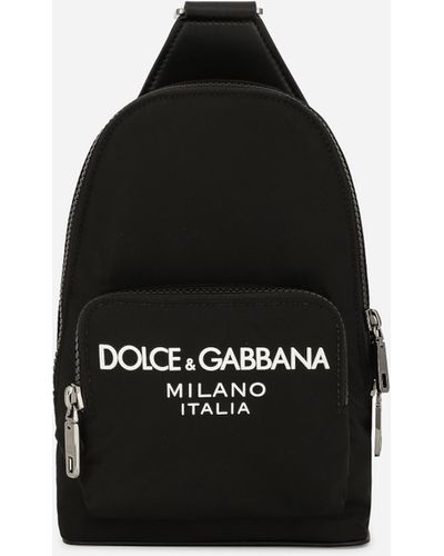 Dolce & Gabbana Zaino a tracolla in nylon - Nero