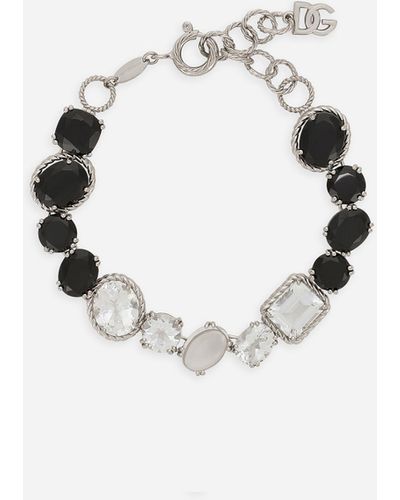 Dolce & Gabbana Anna Bracelet In White Gold 18kt With Spinel And Topazes - Multicolour