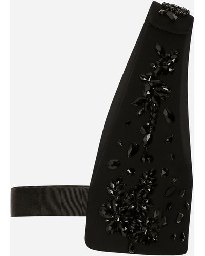 Dolce & Gabbana Harnais en tissu technique avec pierres - Noir