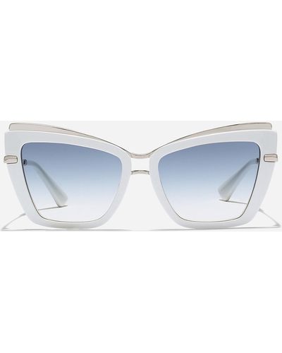 Dolce & Gabbana Occhiali da sole Metal Print - Blu