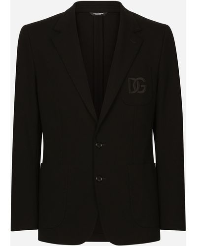 Dolce & Gabbana Stretch Jersey Portofino Jacket - Black