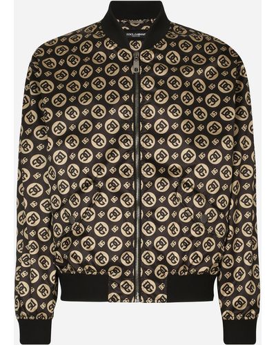 Dolce & Gabbana Nylonjacke Dg-Logoprint Allover - Schwarz