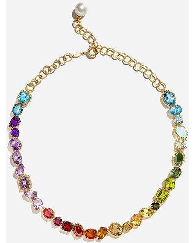 Dolce & Gabbana Halskette mit mehrfarbigen edelsteinen - Mettallic