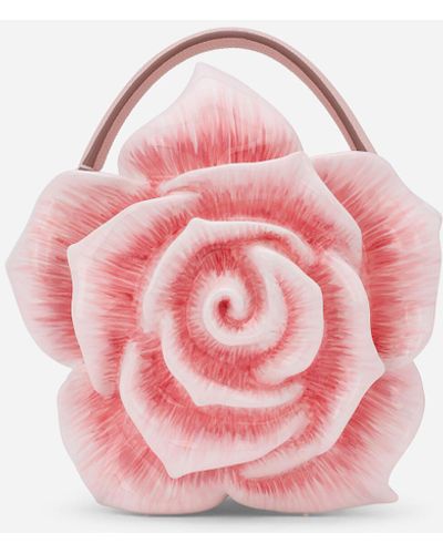 Dolce & Gabbana Resin Rose-design Dolce Box Bag - Pink