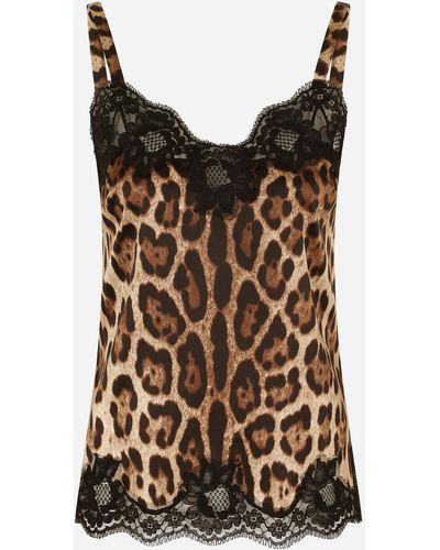 Leopard Print & Lace Camisole & Shorts Lingerie Set - Leopard & Lace  Australia