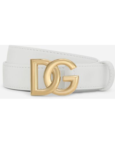 Dolce & Gabbana Calfskin belt with DG logo - Mehrfarbig