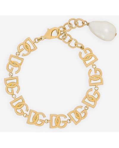 Dolce & Gabbana Bracciale multi logo DG - Metallizzato