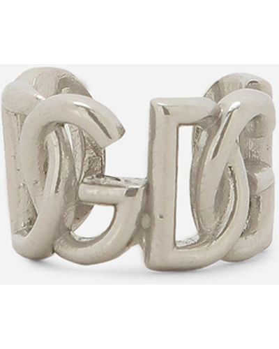 Dolce & Gabbana Single Ear Cuff With Dg Logo - White