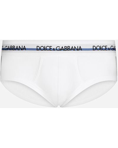 Dolce & Gabbana Slip brando jersey bielastico - Bianco