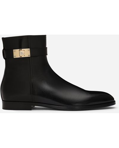 Dolce & Gabbana Stiefel mit Knöchelriemen - Schwarz
