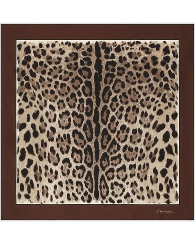 Dolce & Gabbana Leopard-print Silk Scarf - Multicolor