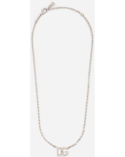 Dolce & Gabbana Link choker with DG logo - Blanco