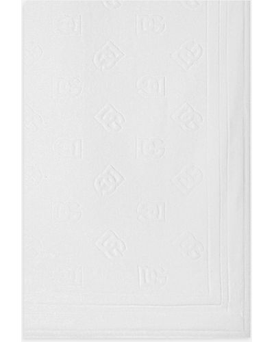 Dolce & Gabbana Beach Towel With Dg Monogram (115x186) - White