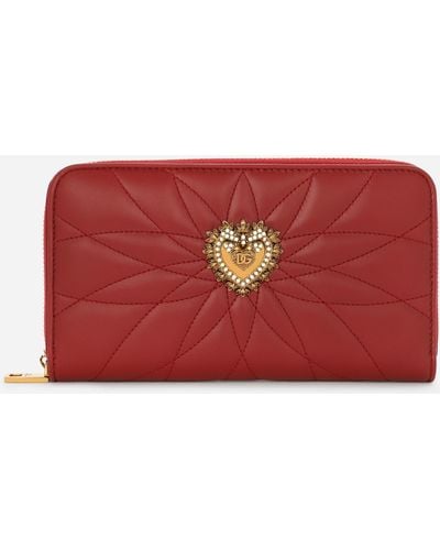 Dolce & Gabbana Zip-around Devotion Wallet - Red