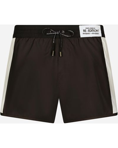 Dolce & Gabbana Swim shorts with contrasting band - Negro