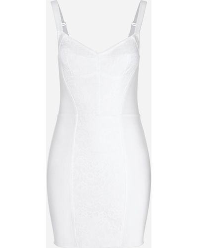 Dolce & Gabbana Abito sottoveste corsetteria - Bianco