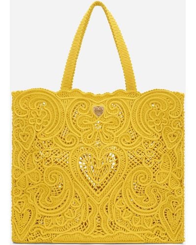 Dolce & Gabbana Shopper Beatrice groß - Gelb