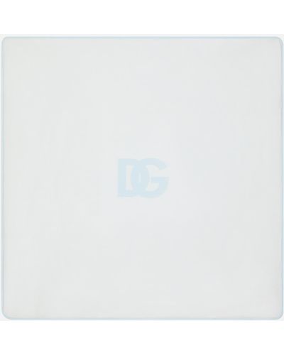 Dolce & Gabbana Jersey blanket with DG logo print - Bianco