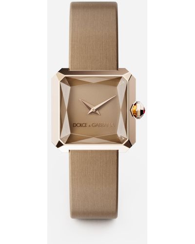 Dolce & Gabbana Watch With Silk Strap - Natural