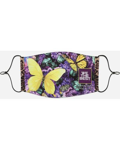 Dolce & Gabbana Schutzmaske mit Schmetterlingsprint - Mehrfarbig