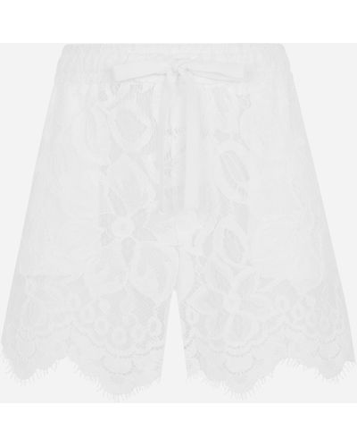 Dolce & Gabbana Bermudas aus Spitze - Weiß