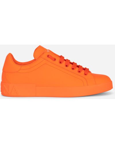 Dolce & Gabbana Sneaker Portofino aus Kalbsleder - Orange