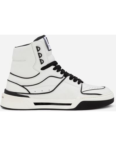 Dolce & Gabbana Mid-Top-Sneaker New Roma Aus Kalbsnappaleder - Weiß