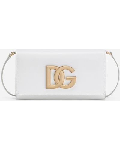 Dolce & Gabbana Sac a bandouliere en cuir a logo - Blanc