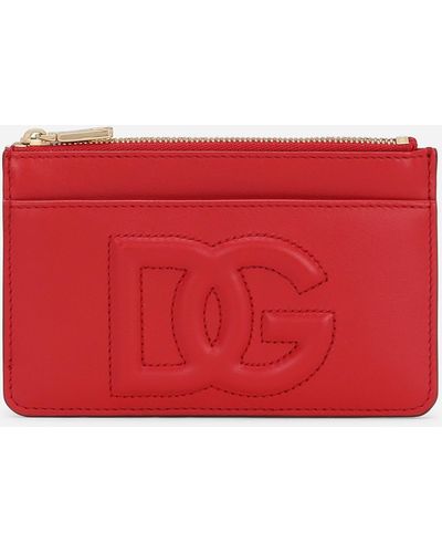 Dolce & Gabbana Kartenetui DG Logo mittelgroß - Rot
