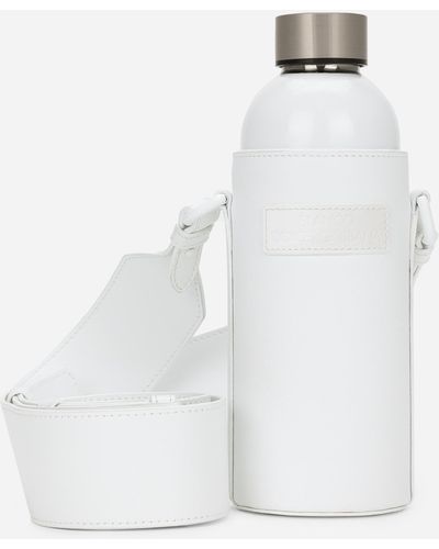 Dolce & Gabbana Faux Leather Bottle Holder And Water Bottle Blanco Dolce&gabbana - White