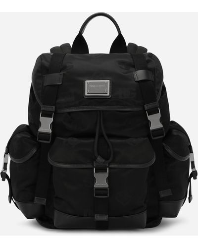 Dolce & Gabbana Nylon backpack with logo - Nero