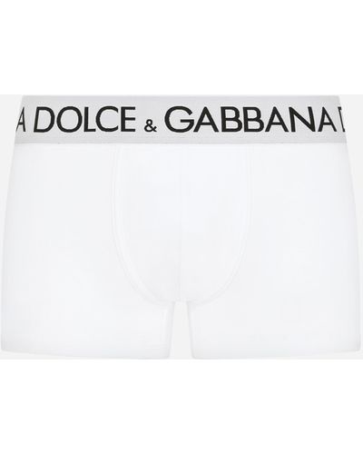 Dolce & Gabbana Boxershorts Bi-Elastische Baumwolle - Weiß