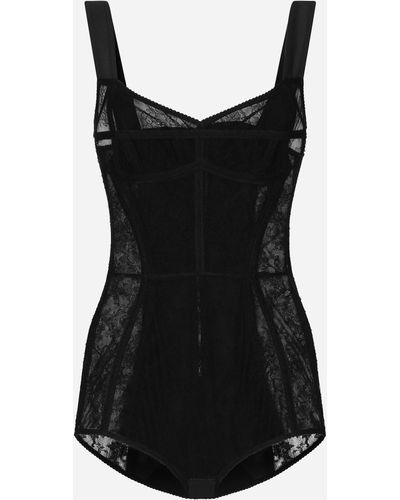 Dolce & Gabbana Bodi de encaje - Negro