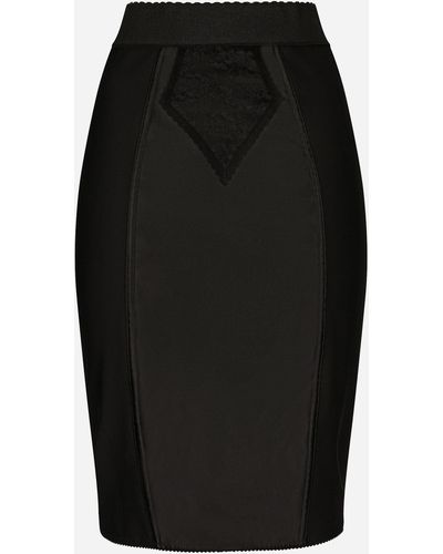 Dolce & Gabbana Lace Handbag With Dg Logo - Black