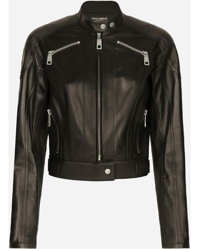 Dolce & Gabbana Nappa leather biker jacket - Nero