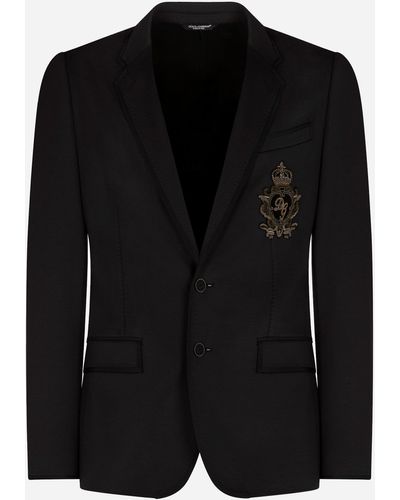 Dolce & Gabbana Jersey jacket with patch - Schwarz