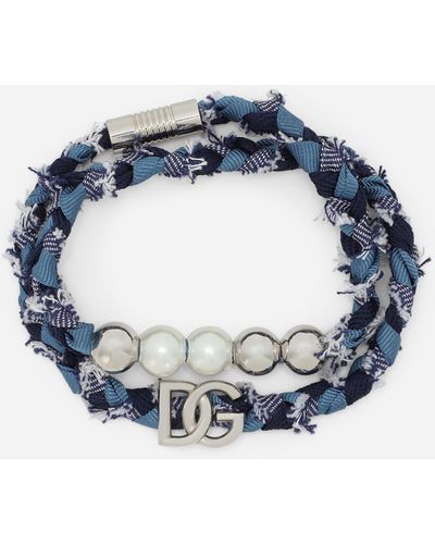 Dolce & Gabbana "marina" Interwoven Bracelet - Blue