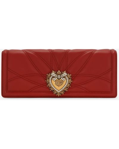 Dolce & Gabbana Quilted nappa leather Devotion baguette bag - Rosso