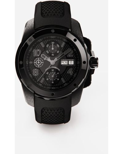 Dolce & Gabbana Ds5 Watch In Steel With Pvd Coating - Black