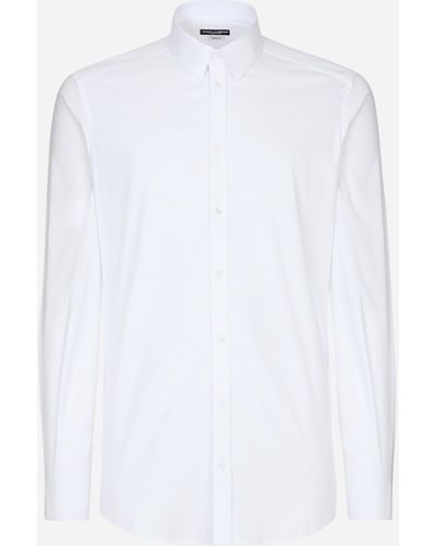 Dolce & Gabbana Stretch cotton Gold-fit shirt - Blanco